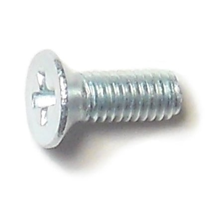 Midwest Fastener M3-0.50 x 8 mm Phillips Flat Machine Screw, Zinc Plated Steel, 25 PK 31224